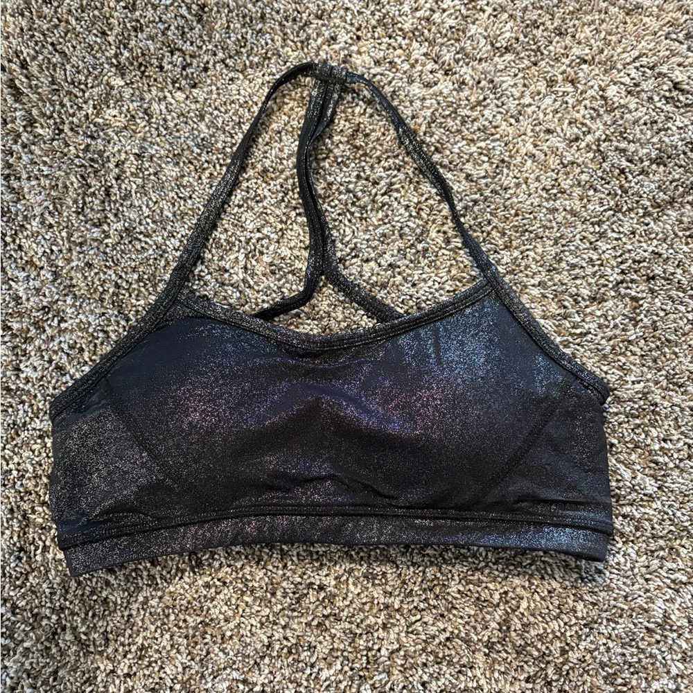 Beyond Yoga Shimmering Black Sports Bra